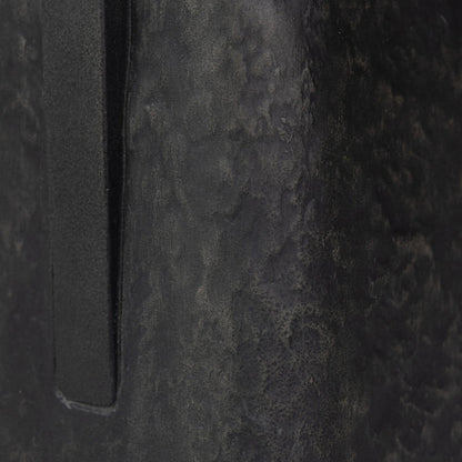 Daro Outdoor End Table by Four Hands in charcoal concrete, textured black concrete. Made from solid concrete in a unique style.