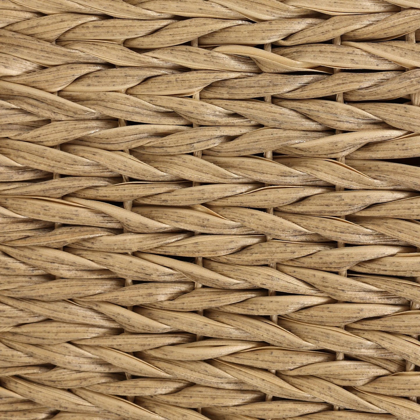 005 SI-2531588 | Closeup | Atwood Outdoor Dining Armchair by Four Hands in ellor beige, stained toasted brown-fsc, coastal weave. Made from 100% olefin, solid fsc®-certified teak, 100% polyethylene in a unique style.