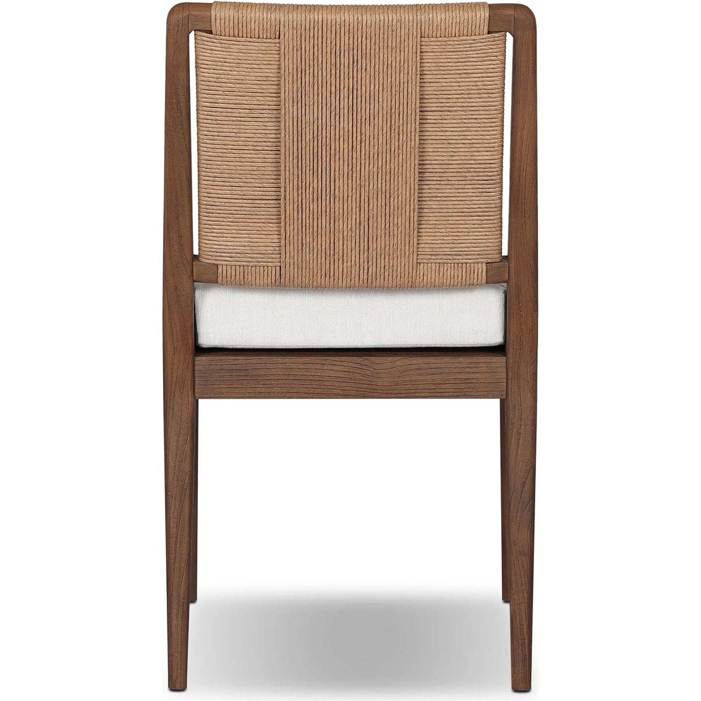 004 SI-2531686 | Additional Silo | Rothler Outdoor Dining Chair by Four Hands in vergo cream, stained toasted brown-fsc, textured sand. Made from 100% polyester, solid fsc®-certified teak, 100% polyethylene in a unique style.