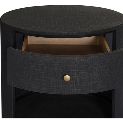 Amelia Oval One Drawer Nightstand by Four Hands. Made from unique in a transitional style.