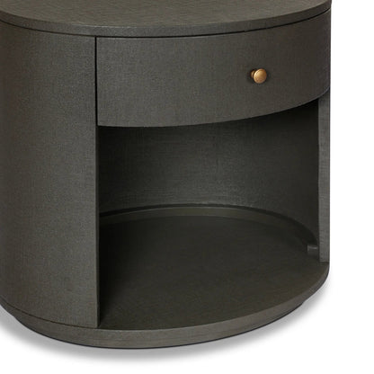 Amelia Oval One Drawer Nightstand by Four Hands. Made from unique in a transitional style.