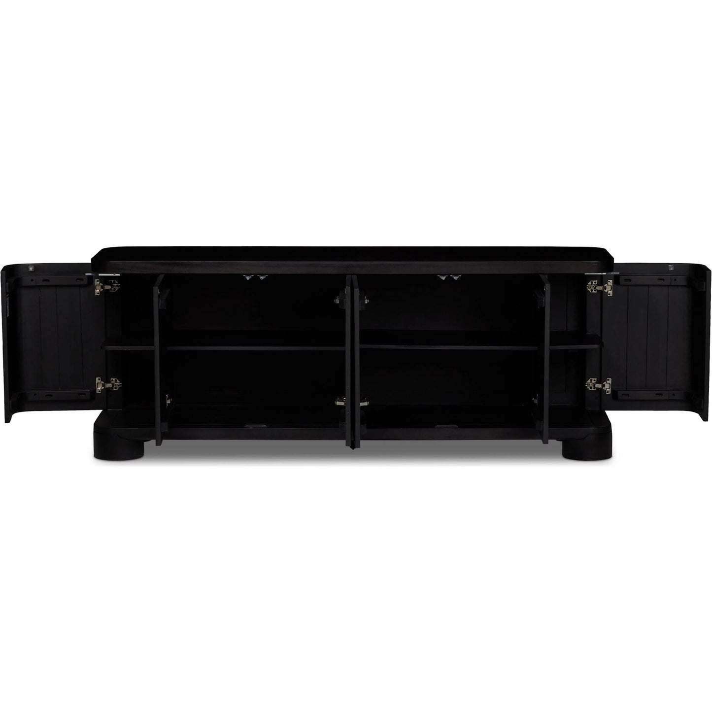 008 SI-2531700 | Additional Silo | Shevall Sideboard by Four Hands in black wash, carved black mango. Made from solid mango in a unique style.