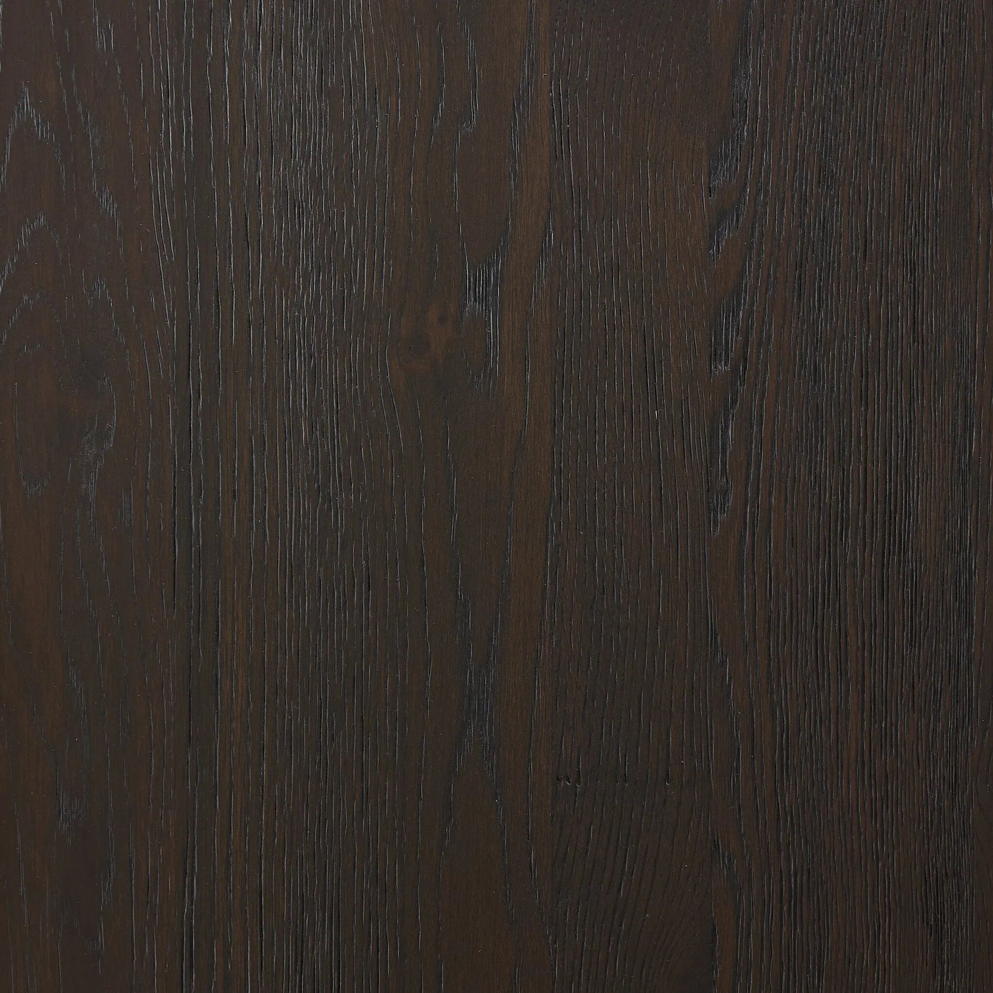 Zaki Sideboard by Four Hands in smoked black veneer, smoked black solid. Made from oak veneer, solid oak in a unique style.