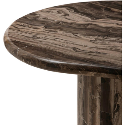 Ponce Desk by Four Hands in rocky brown marble. Made from solid marble in a unique style.