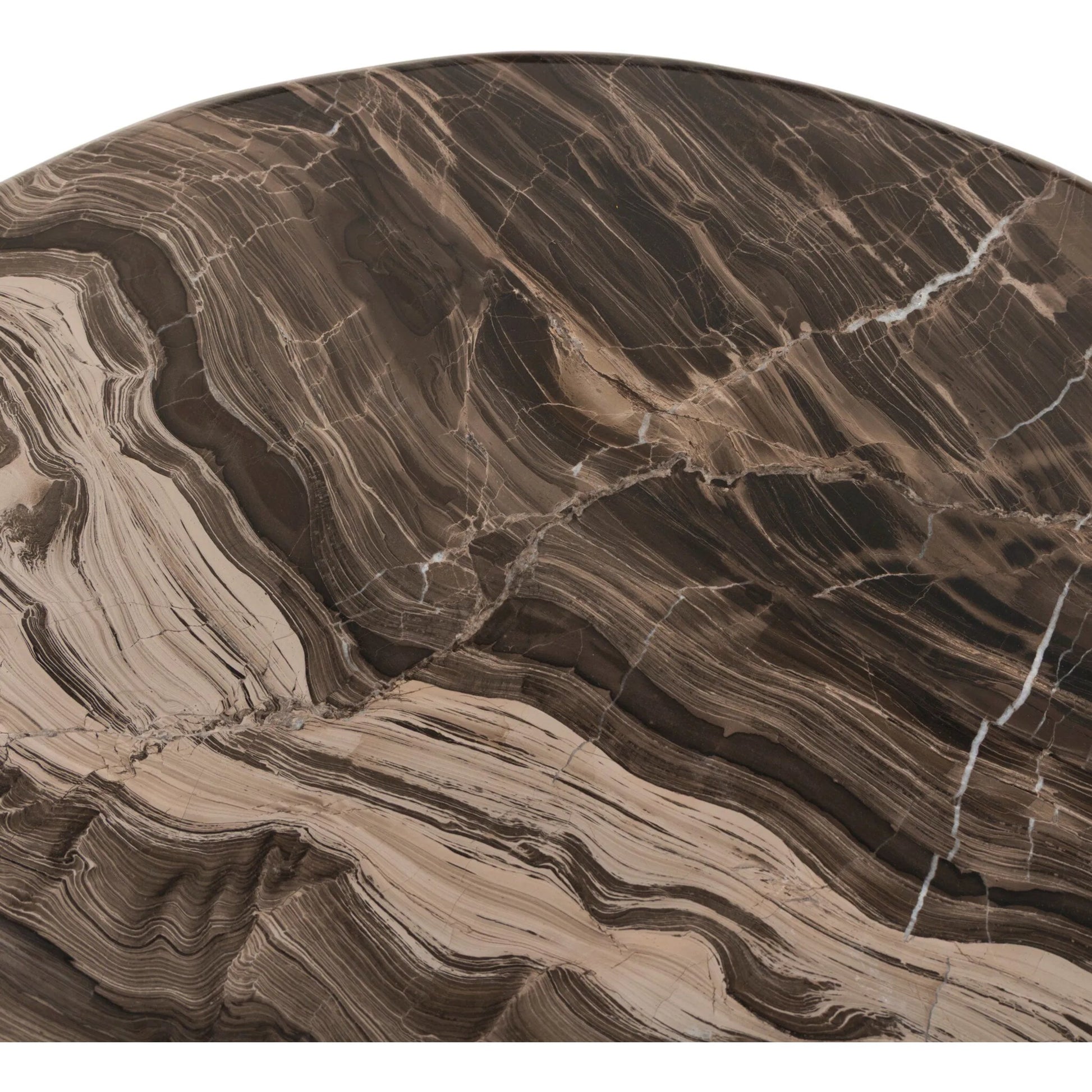 Ponce Desk by Four Hands in rocky brown marble. Made from solid marble in a unique style.