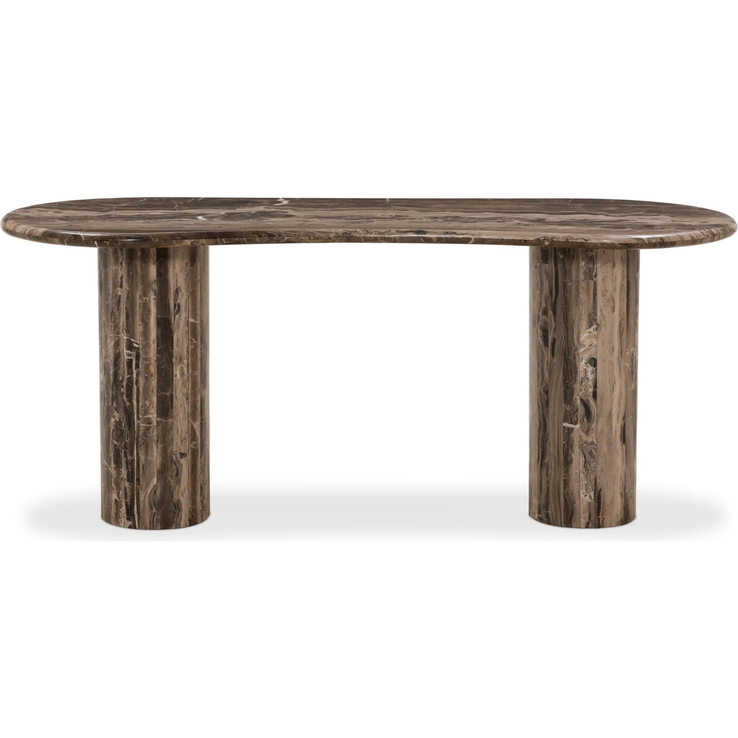000 SI-2531682 | Additional Silo | Ponce Desk by Four Hands in rocky brown marble. Made from solid marble in a unique style.