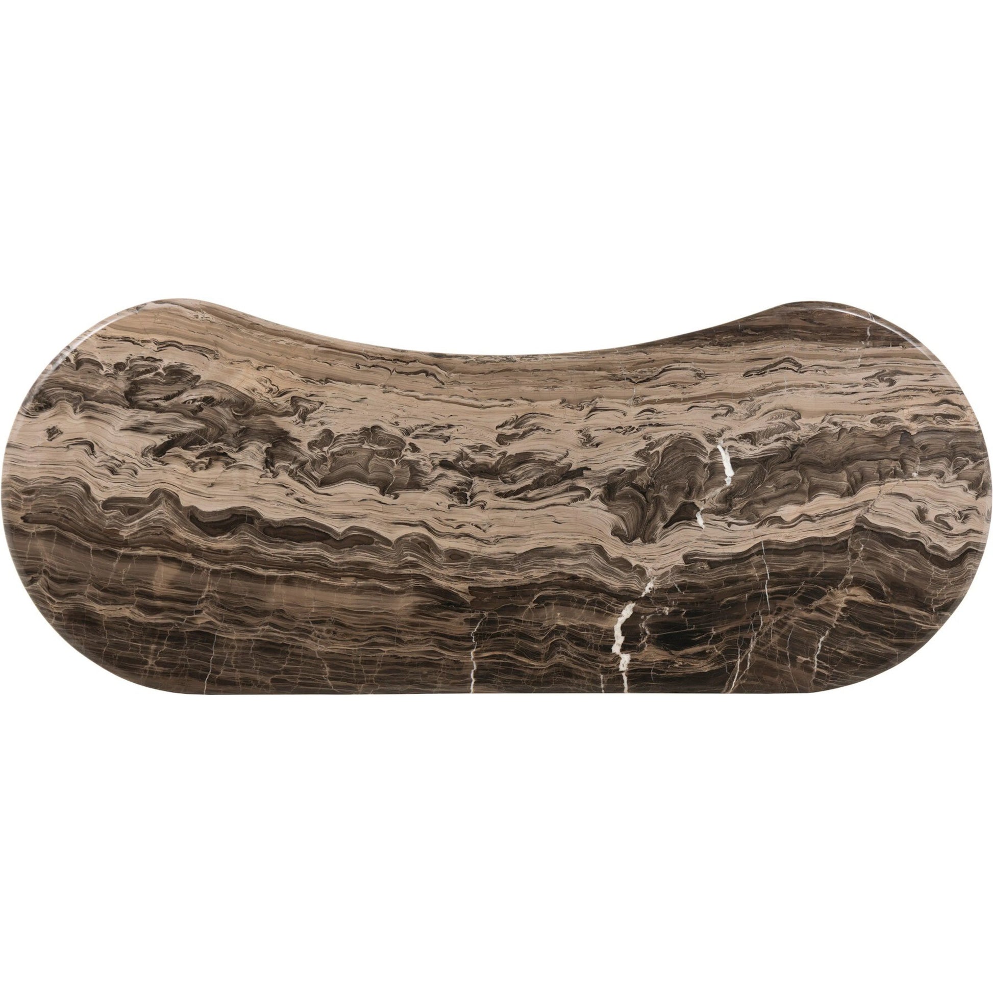 Ponce Desk by Four Hands in rocky brown marble. Made from solid marble in a unique style.