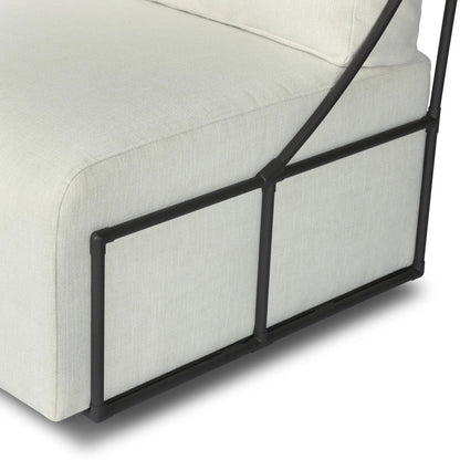 Enola Outdoor Swivel Chair by Four Hands in vergo cream, bronze steel. Made from 100% polyester, steel in a unique style.