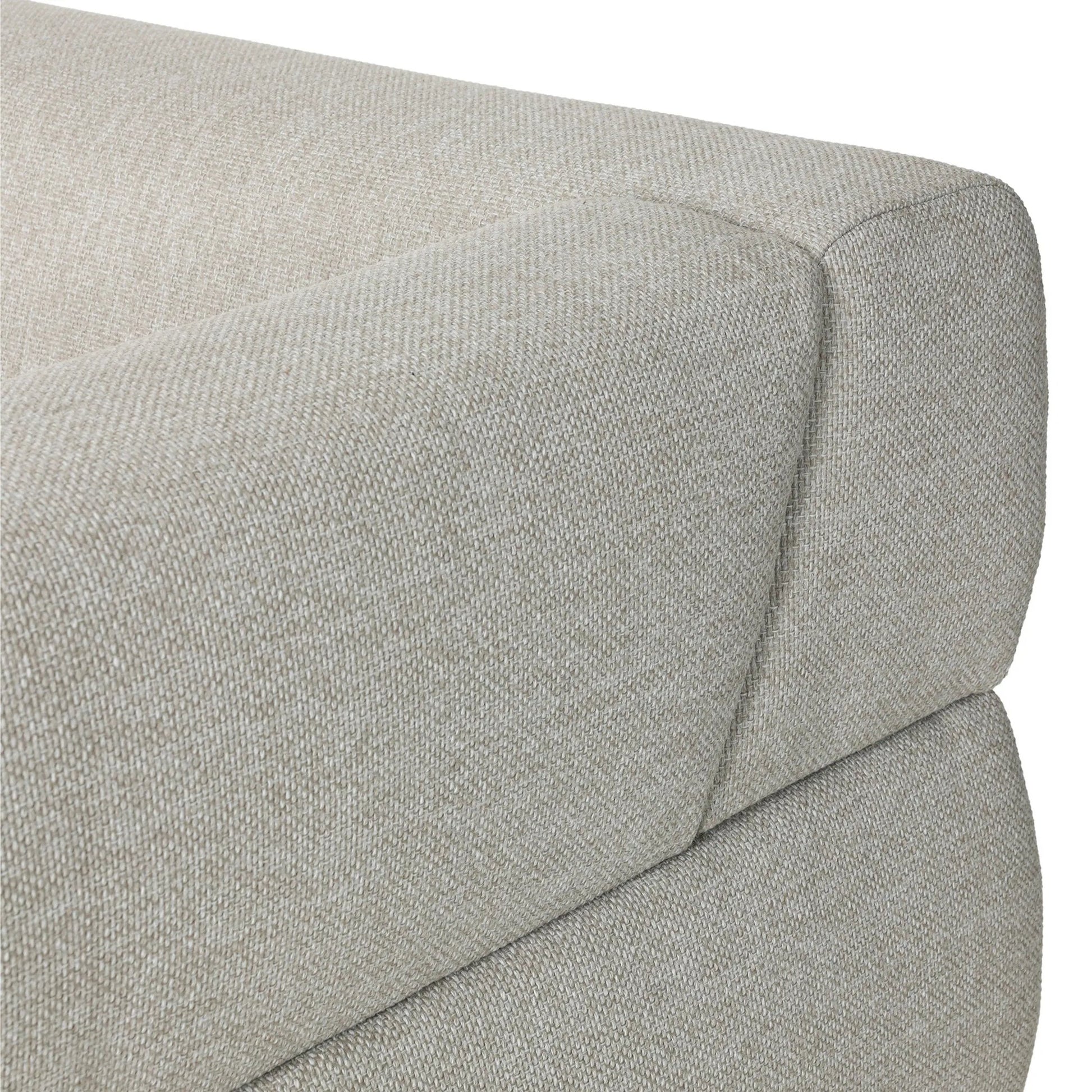 Evander Outdoor Sofa by Four Hands in ramiro ecru, vintage white. Made from 100% polypropylene, 100% polyethylene in a unique style.