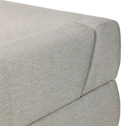 Evander Outdoor Sofa by Four Hands in ramiro ecru, vintage white. Made from 100% polypropylene, 100% polyethylene in a unique style.
