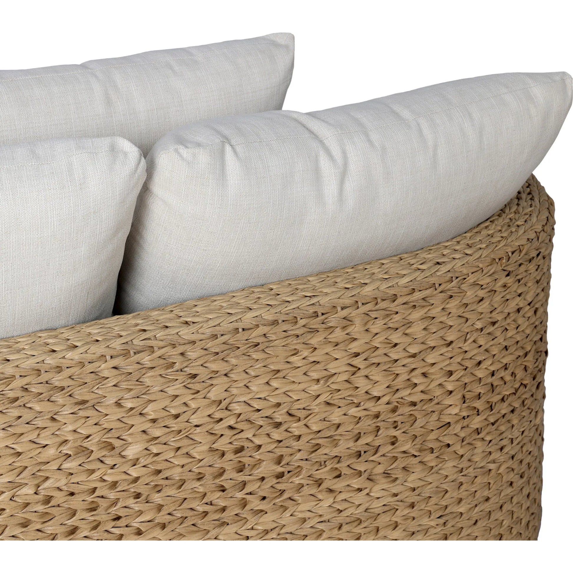Caney Outdoor Double Chaise by Four Hands in vergo cream, coastal weave. Made from 100% polyester, 100% polyethylene in a rustic style.