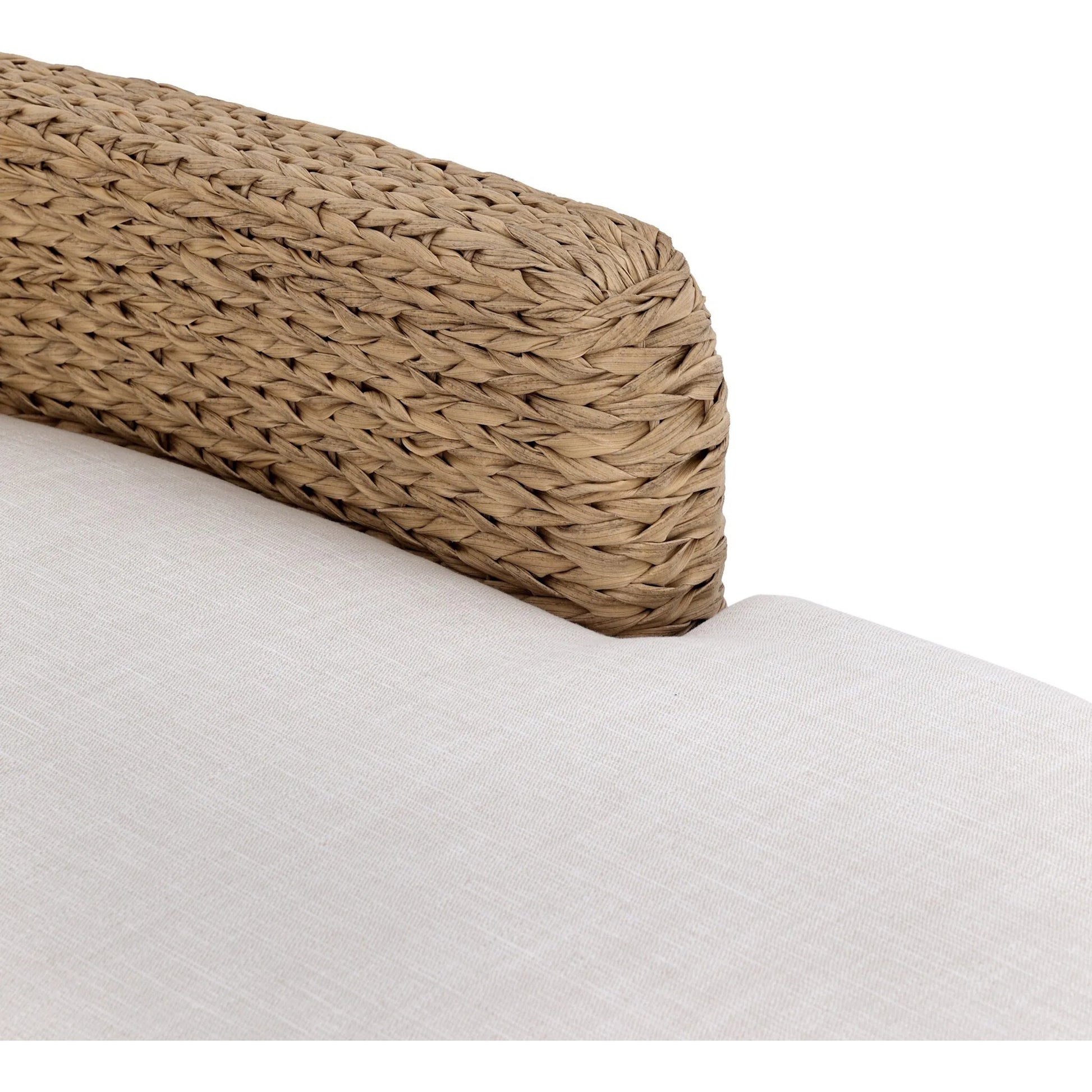 Caney Outdoor Double Chaise by Four Hands in vergo cream, coastal weave. Made from 100% polyester, 100% polyethylene in a rustic style.