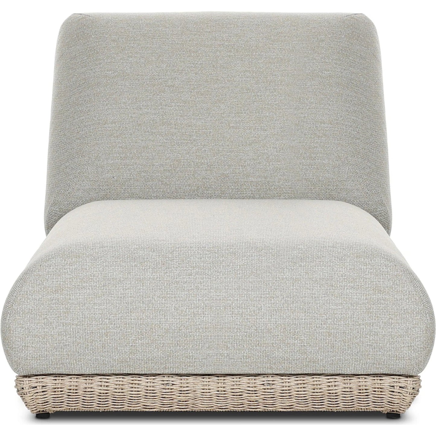 002 SI-2531618 | Additional Silo | Evander Outdoor Chaise by Four Hands in ramiro ecru, vintage white. Made from 100% polypropylene, 100% polyethylene in a transitional style.