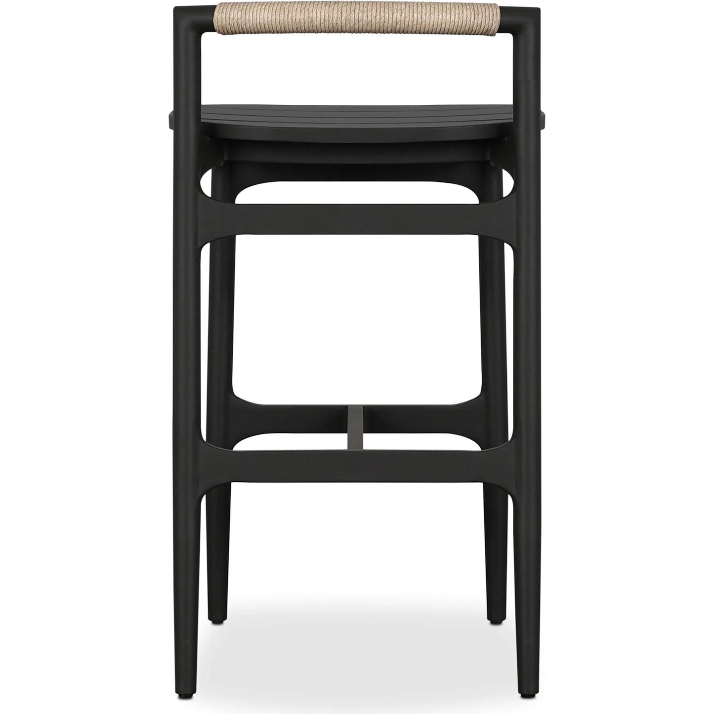002 SI-2531591 | Additional Silo | Baden Outdoor Metal Counter Stool by Four Hands in vintage white, bronze. Made from 100% polyethylene, aluminum in a transitional style.