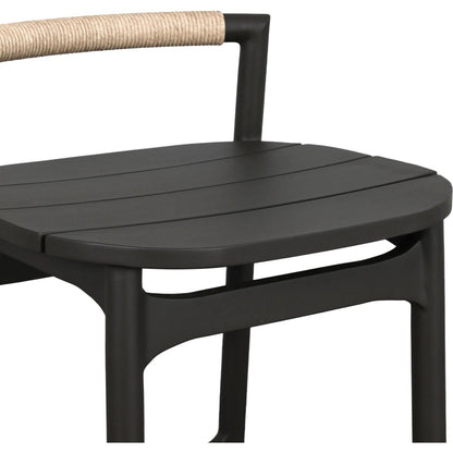 Baden Outdoor Metal Counter Stool by Four Hands in vintage white, bronze. Made from 100% polyethylene, aluminum in a transitional style.