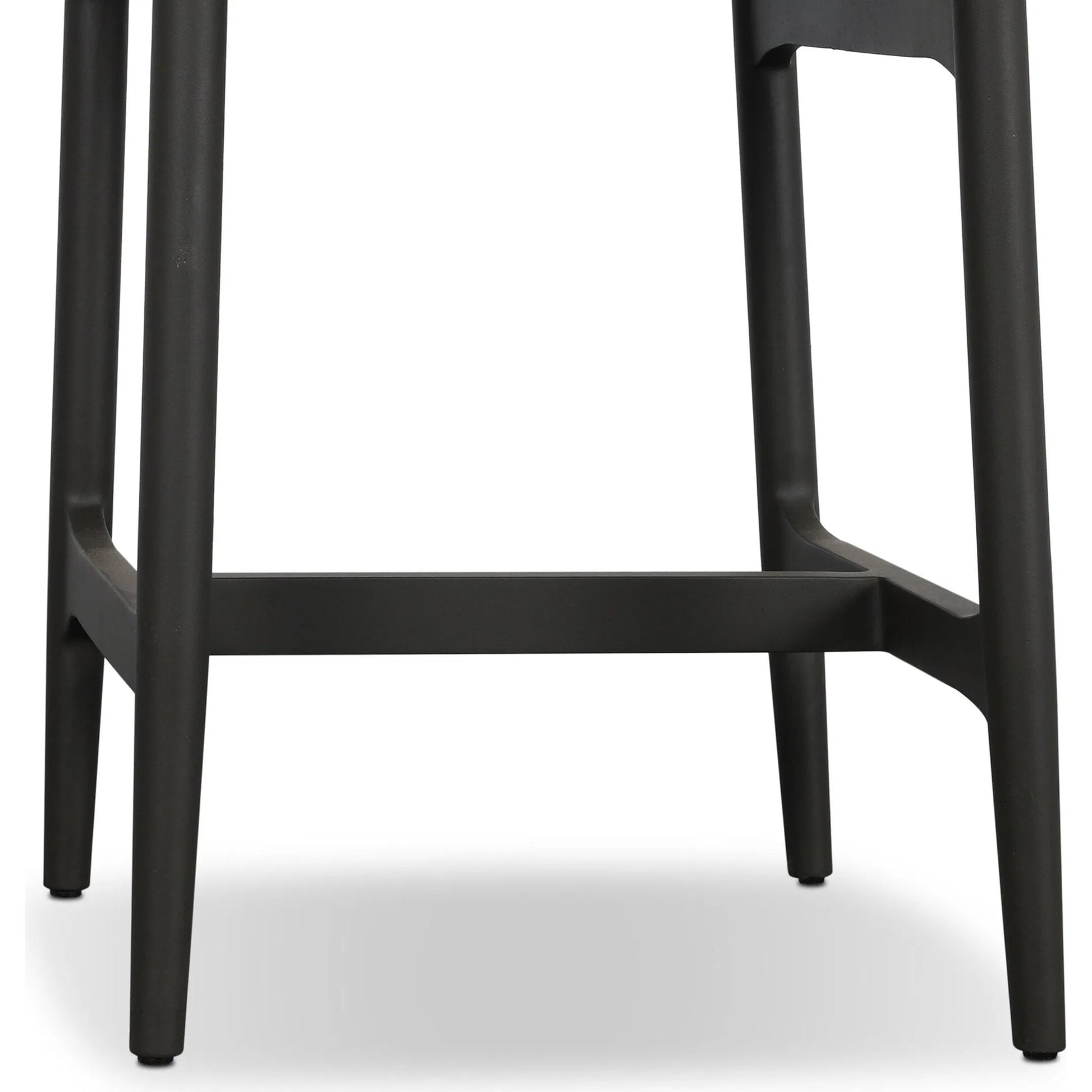Baden Outdoor Metal Counter Stool by Four Hands in vintage white, bronze. Made from 100% polyethylene, aluminum in a transitional style.