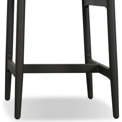 Baden Outdoor Metal Counter Stool by Four Hands in vintage white, bronze. Made from 100% polyethylene, aluminum in a transitional style.
