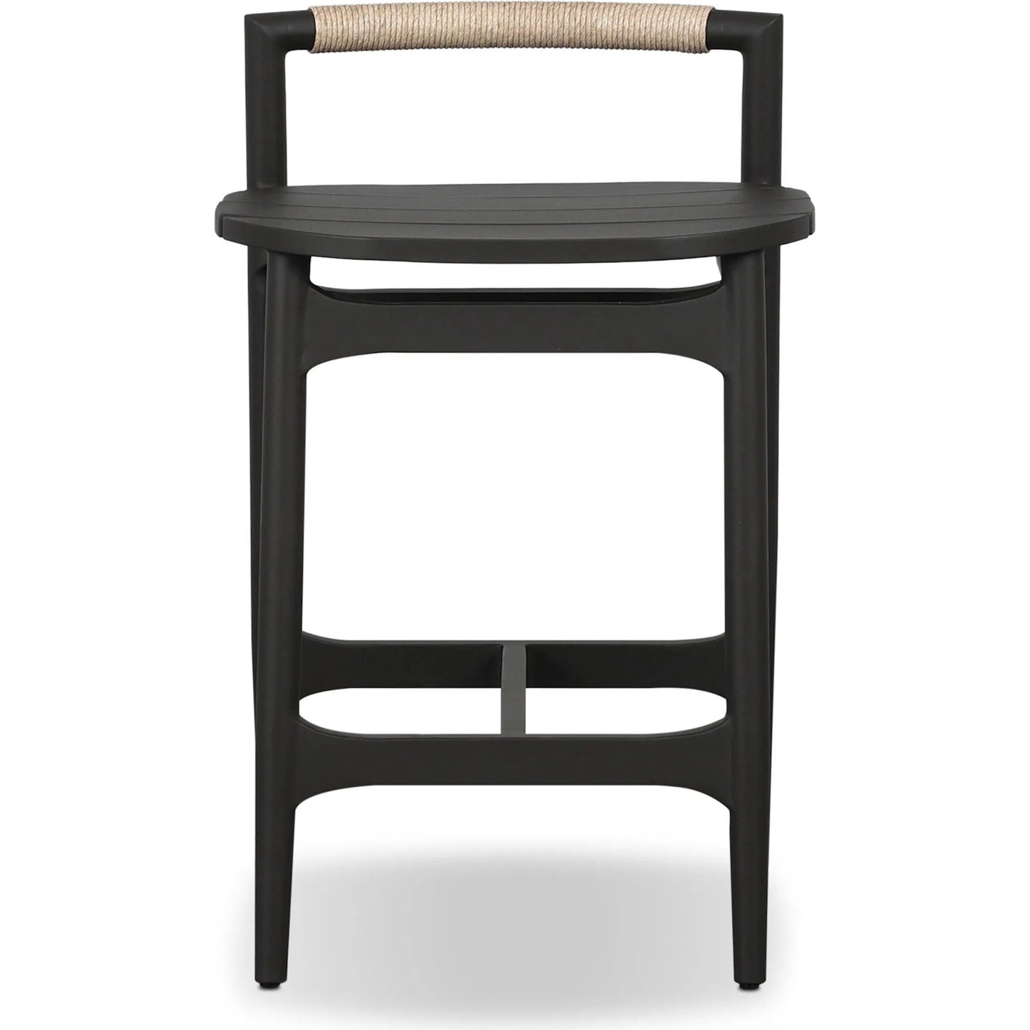 000 SI-2531591 | Additional Silo | Baden Outdoor Metal Counter Stool by Four Hands in vintage white, bronze. Made from 100% polyethylene, aluminum in a transitional style.