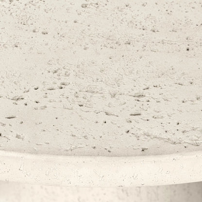 Varda Outdoor Dining Table by Four Hands in coarse ivory concrete. Made from solid concrete in a unique style.