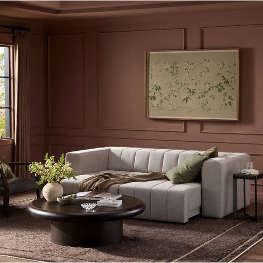 Langham Power Recliner Sleeper by Four Hands in napa sandstone. Made from 100% polyester in a unique style.