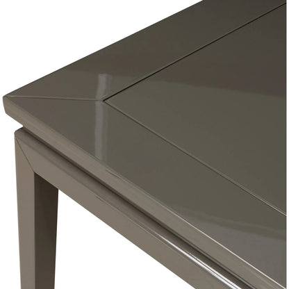Mishelle Mahjong Table by Four Hands in olive lacquer rubberwood, olive lacquer poplar. Made from solid parawood, engineered hardwood, solid poplar in a unique style.