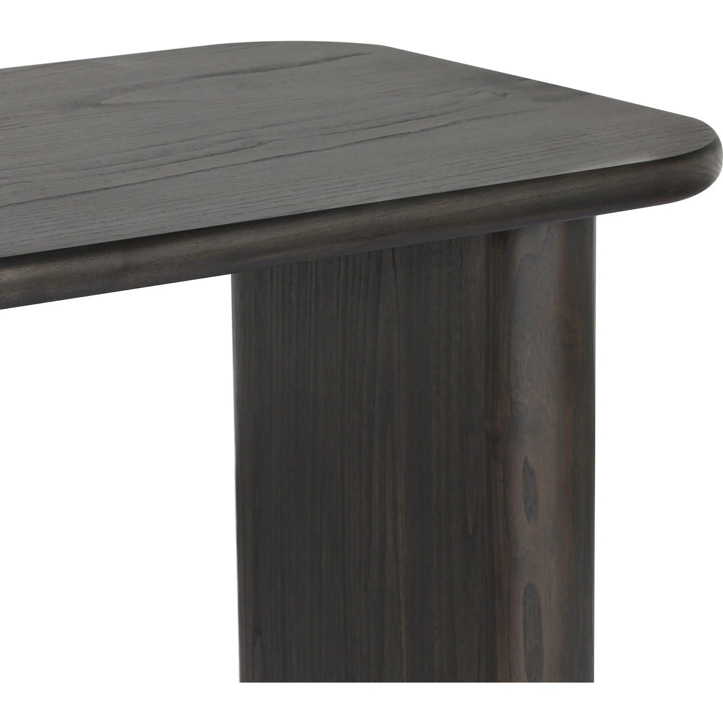 006 SI-2635227 | Closeup | Hawthorne Desk by Four Hands in smoked black sungkai veneer. Made from thin sungkai veneer in a unique style.