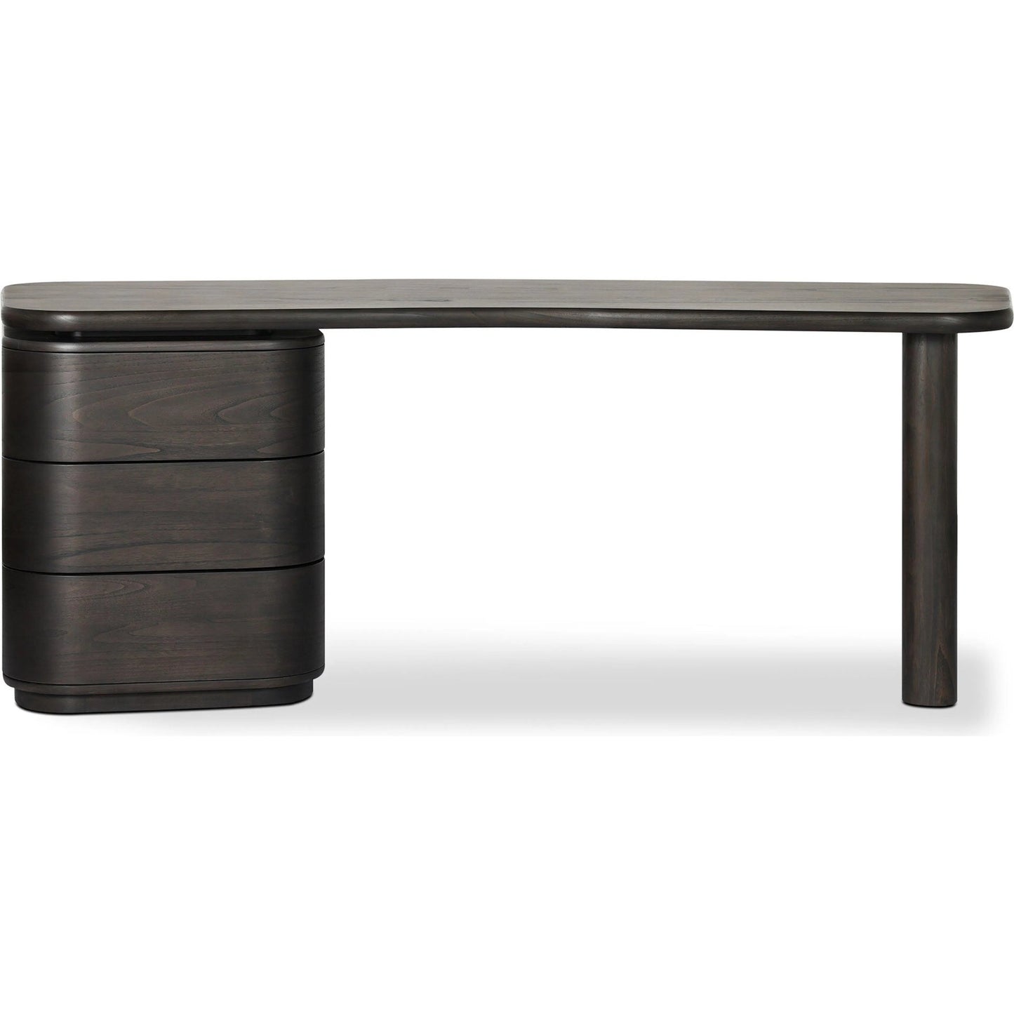 000 SI-2635227 | Additional Silo | Hawthorne Desk by Four Hands in smoked black sungkai veneer. Made from thin sungkai veneer in a unique style.