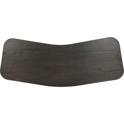 Hawthorne Desk by Four Hands in smoked black sungkai veneer. Made from thin sungkai veneer in a unique style.