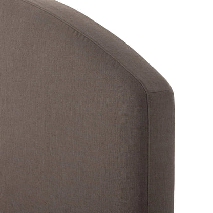 Oasley Slipcover Bed by Four Hands. Made from 61% polyester, 31% viscose (rayon), 8% flax/linen, solid parawood in a unique style.