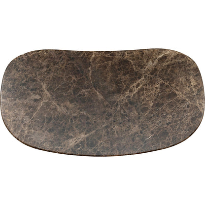 Tori Coffee Table by Four Hands in brown marble. Made from solid marble, solid mango in a unique style.