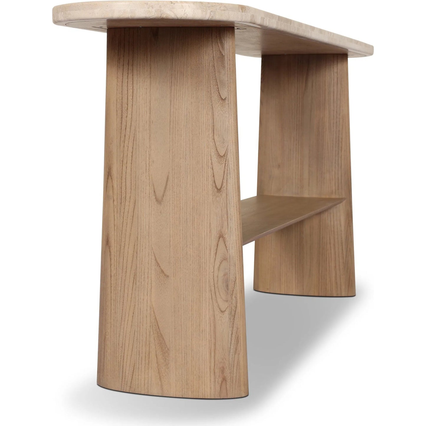 005 SI-2531713 | Additional Silo | Terry Console Table by Four Hands in sand marble, sandy sungkai, sandy sungkai veneer. Made from solid marble, solid sungkai, thin sungkai veneer in a unique style.