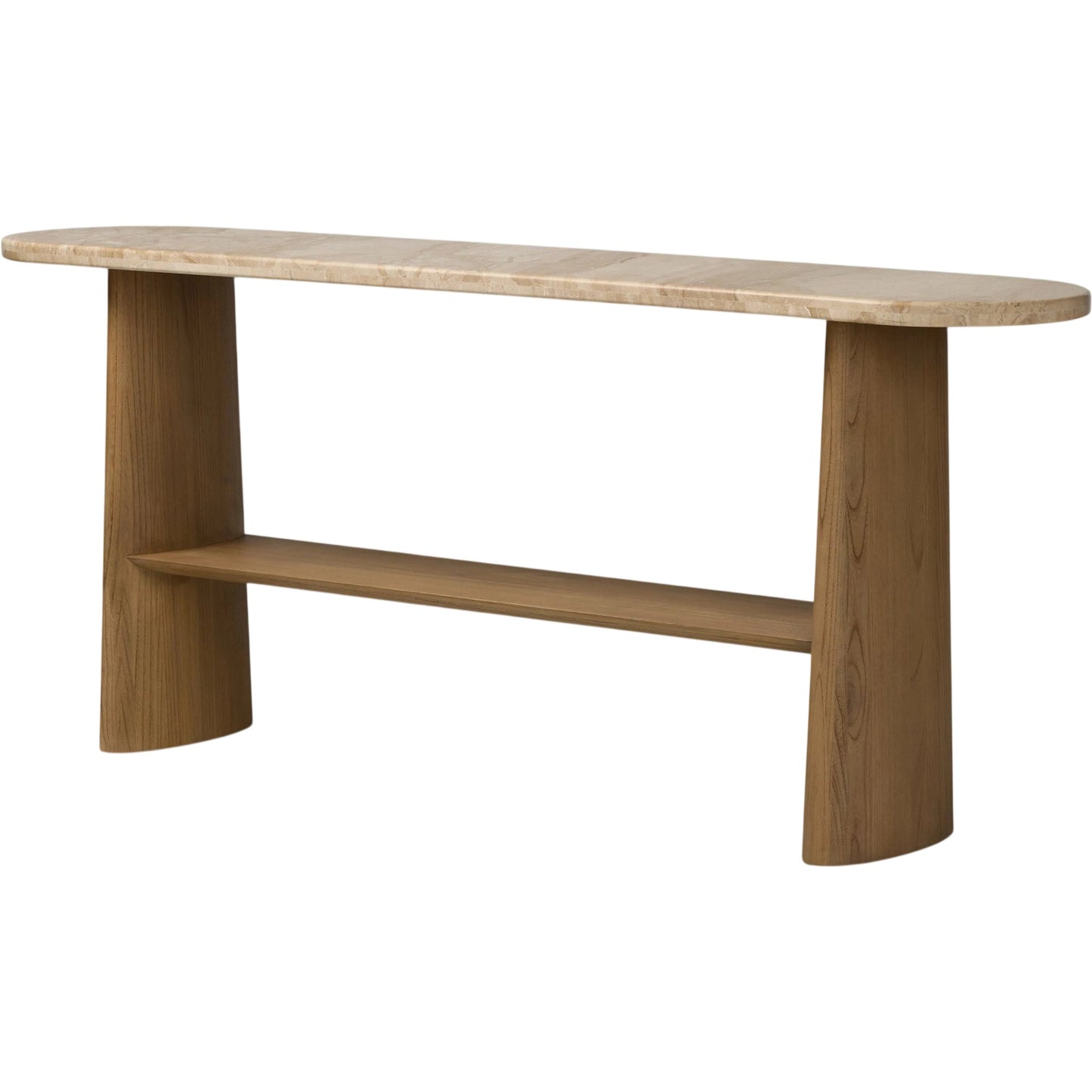 011 SI-2531713 | Primary Silo | Terry Console Table by Four Hands in sand marble, sandy sungkai, sandy sungkai veneer. Made from solid marble, solid sungkai, thin sungkai veneer in a unique style.