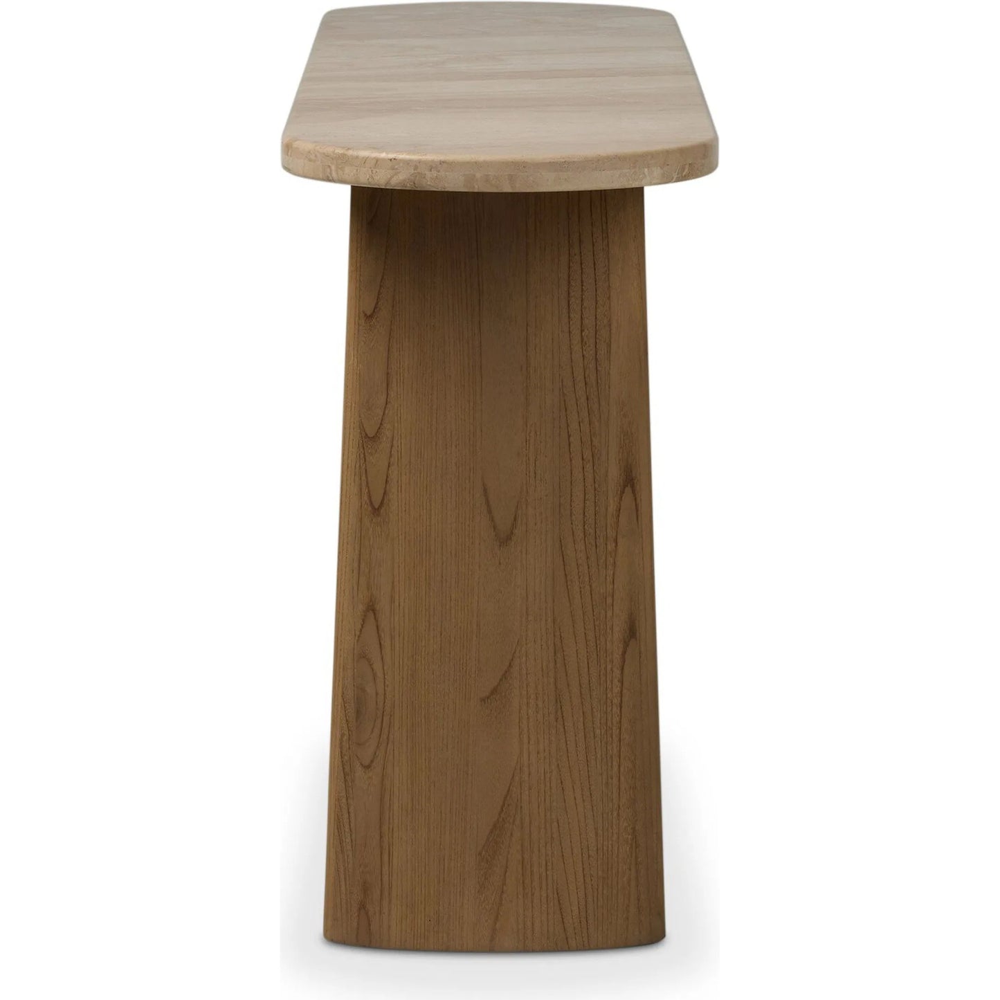 001 SI-2531713 | Additional Silo | Terry Console Table by Four Hands in sand marble, sandy sungkai, sandy sungkai veneer. Made from solid marble, solid sungkai, thin sungkai veneer in a unique style.