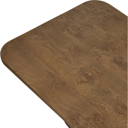Morley Coffee Table by Four Hands in rye medium burl oak veneer, rye oak veneer. Made from oak veneer, solid oak in a unique style.
