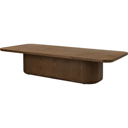 Morley Coffee Table by Four Hands in rye medium burl oak veneer, rye oak veneer. Made from oak veneer, solid oak in a unique style.