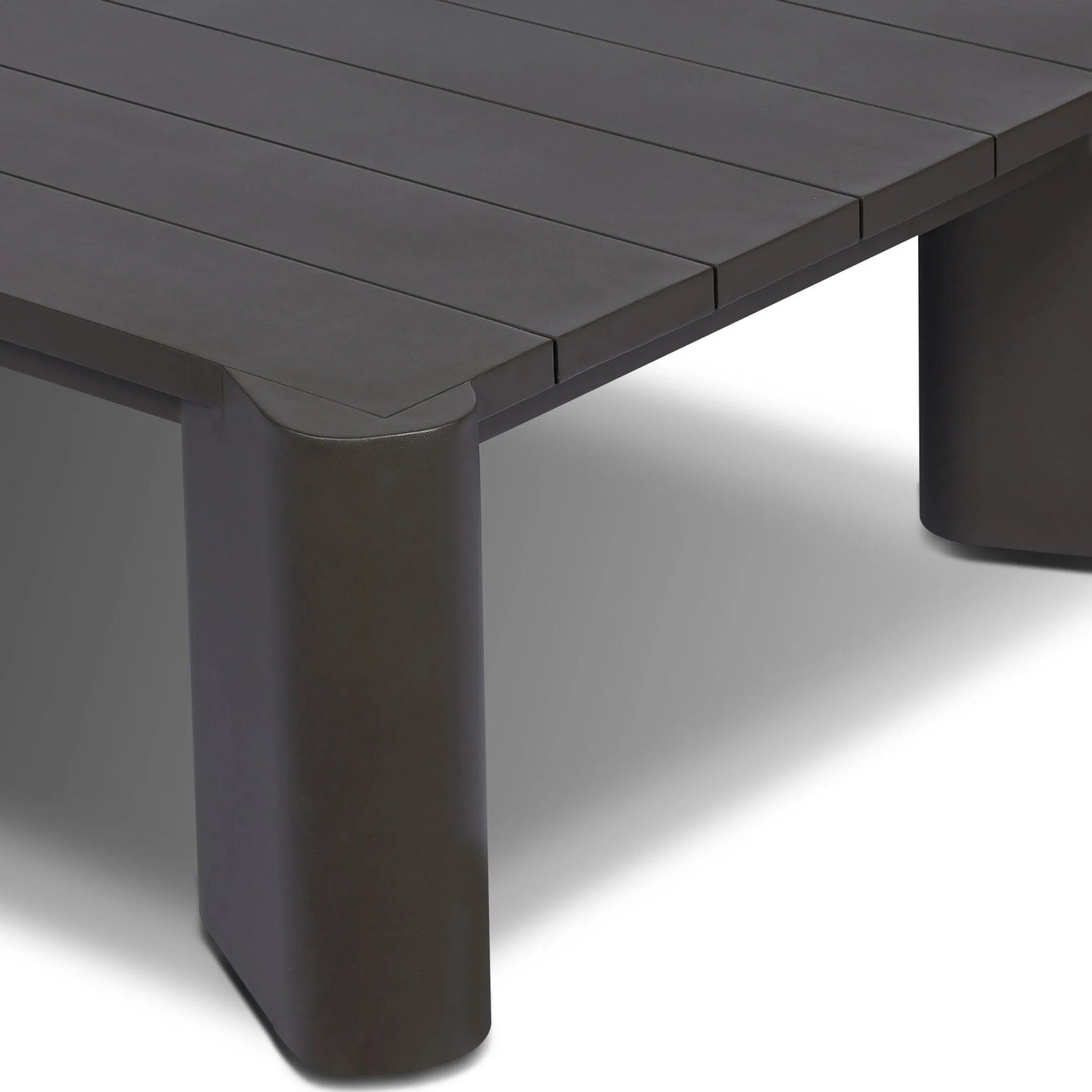 Soho Outdoor Metal Coffee Table by Four Hands in bronze. Made from aluminum in a unique style.