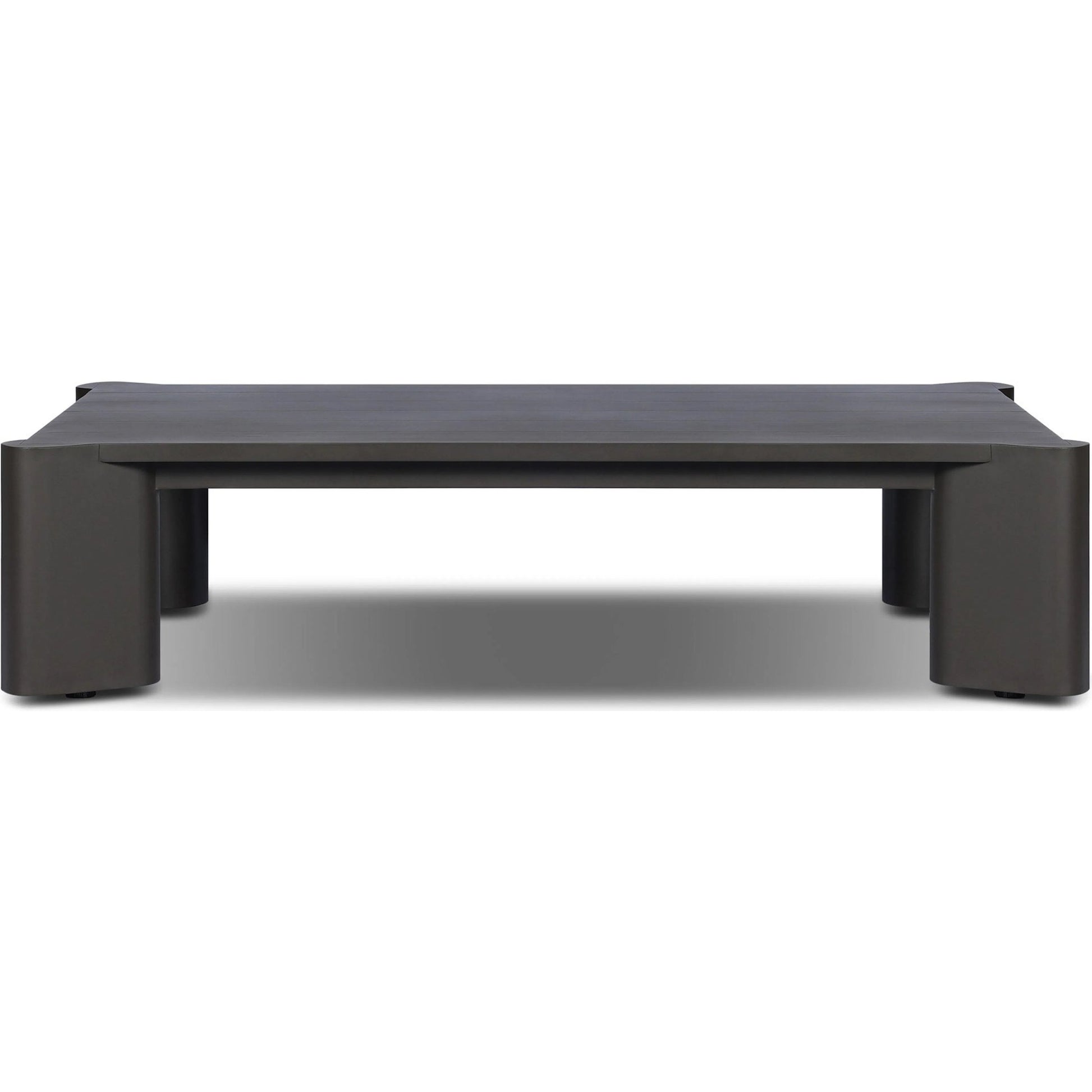 Soho Outdoor Metal Coffee Table by Four Hands in bronze. Made from aluminum in a unique style.
