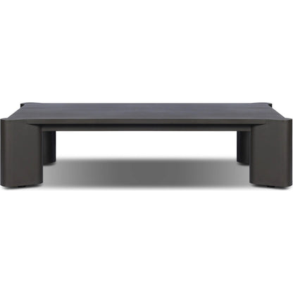 Soho Outdoor Metal Coffee Table by Four Hands in bronze. Made from aluminum in a unique style.