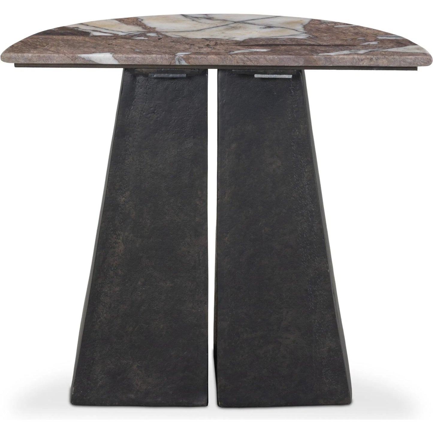 004 SI-2531727 | Additional Silo | Valentina End Table by Four Hands in textured smoke and russet, distressed bronze. Made from solid marble, aluminum in a unique style.