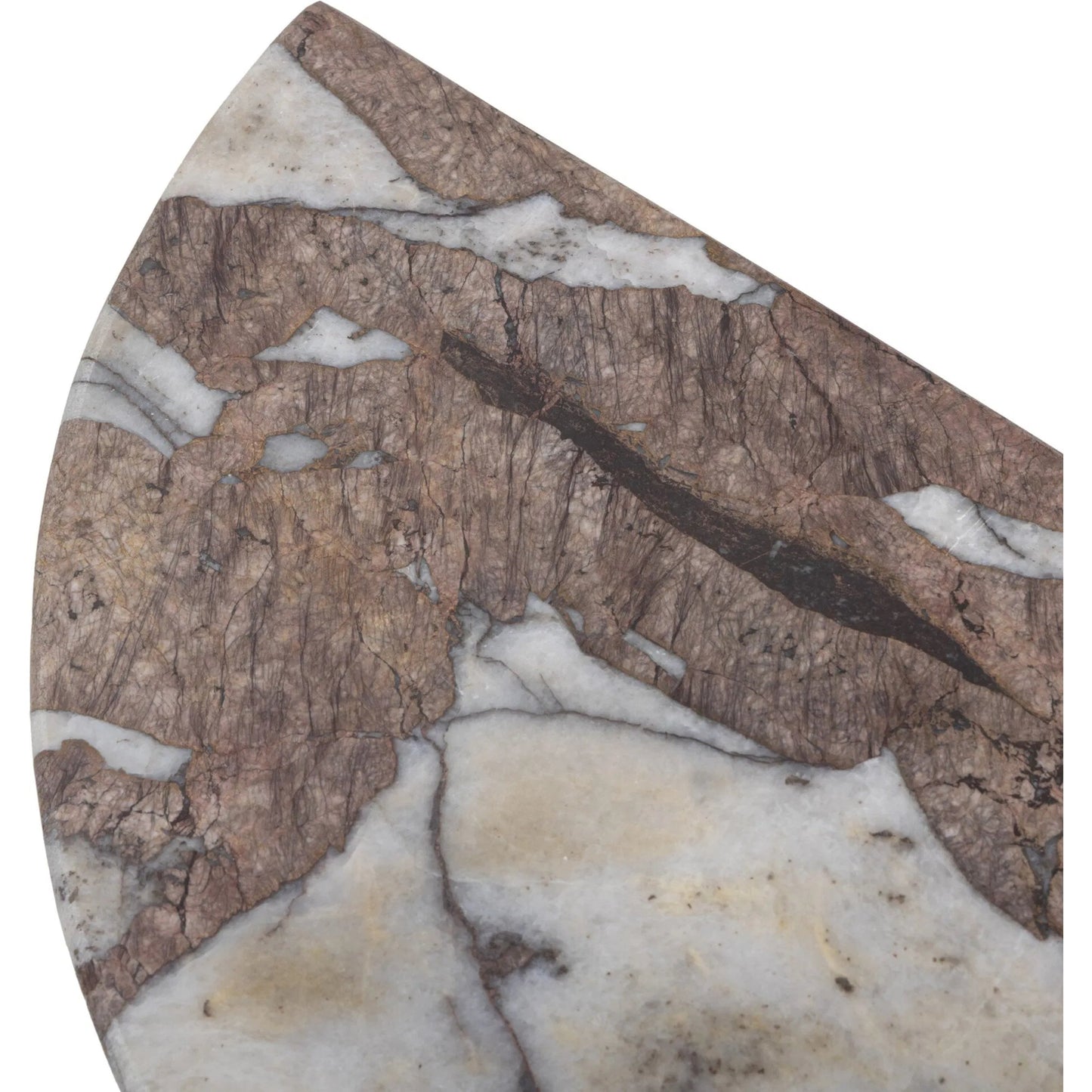 009 SI-2531727 | Closeup | Valentina End Table by Four Hands in textured smoke and russet, distressed bronze. Made from solid marble, aluminum in a unique style.