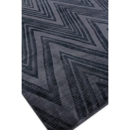 Reflections 2523 Rug by Exquisite Rugs in blue, denim. Made from bamboo silk in a unique style.