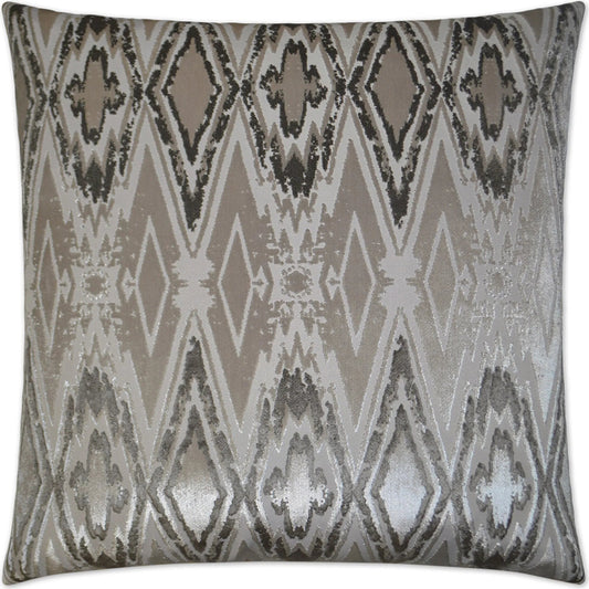 Maximus Pillow by DV Kap Home in platinum. Made from 75% polyester, 25% viscose in a unique style.