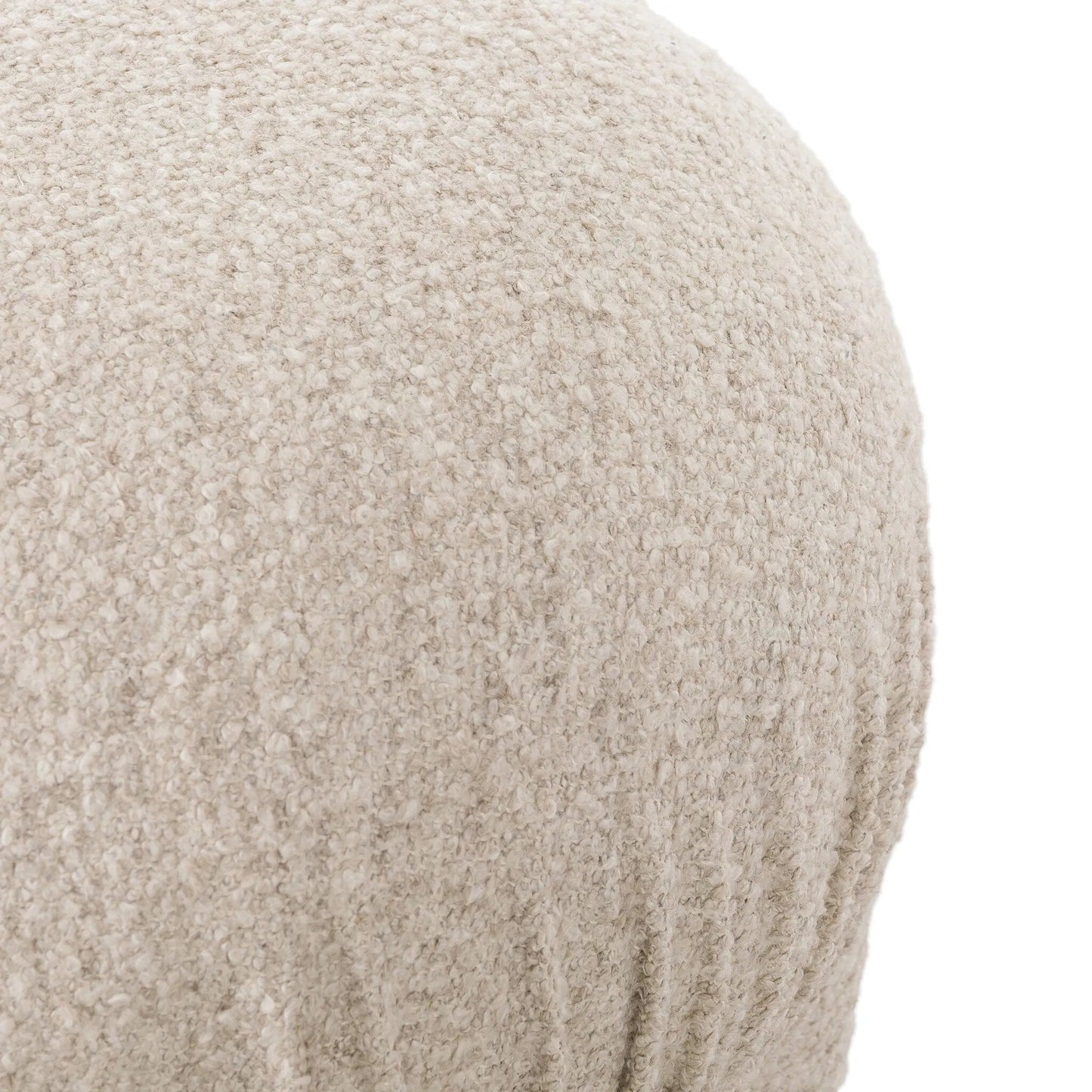 006 SI-2531645 | Closeup | Kiko Ottoman by Four Hands in somerton ash. Made from 95% polyester, 5% acrylic in a unique style.