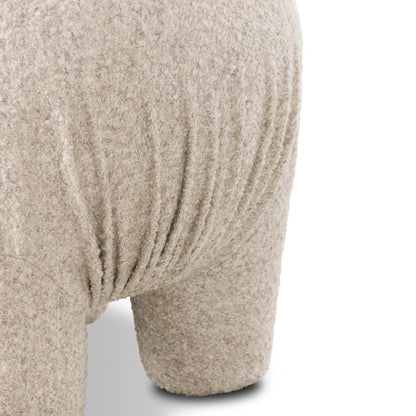 Kiko Ottoman by Four Hands in somerton ash. Made from 95% polyester, 5% acrylic in a unique style.
