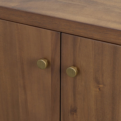 Sullivan Media Console by Four Hands. Made from acacia veneer, solid acacia in a unique style.