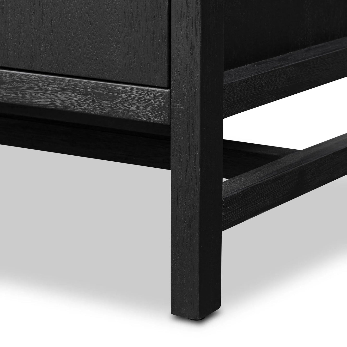027 SI-2535373 | Closeup | Sullivan Media Console by Four Hands. Made from acacia veneer, solid acacia in a unique style.