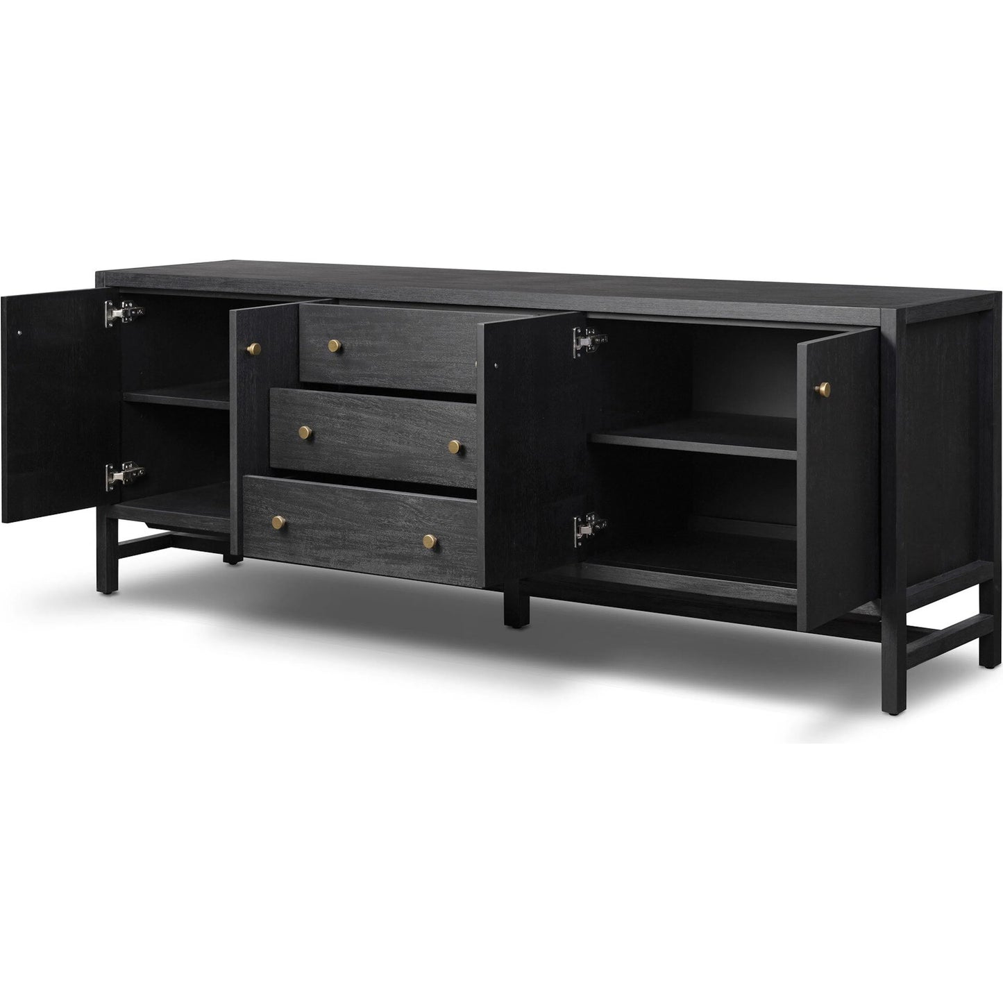 012 SI-2535373 | Additional Silo | Sullivan Media Console by Four Hands. Made from acacia veneer, solid acacia in a unique style.