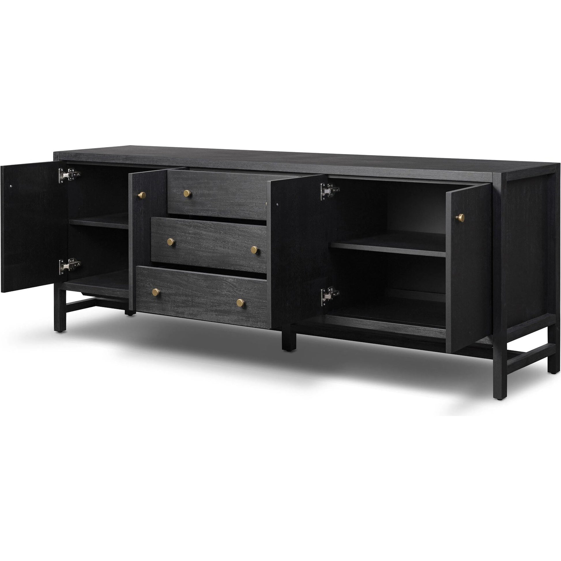 Sullivan Media Console by Four Hands. Made from acacia veneer, solid acacia in a unique style.