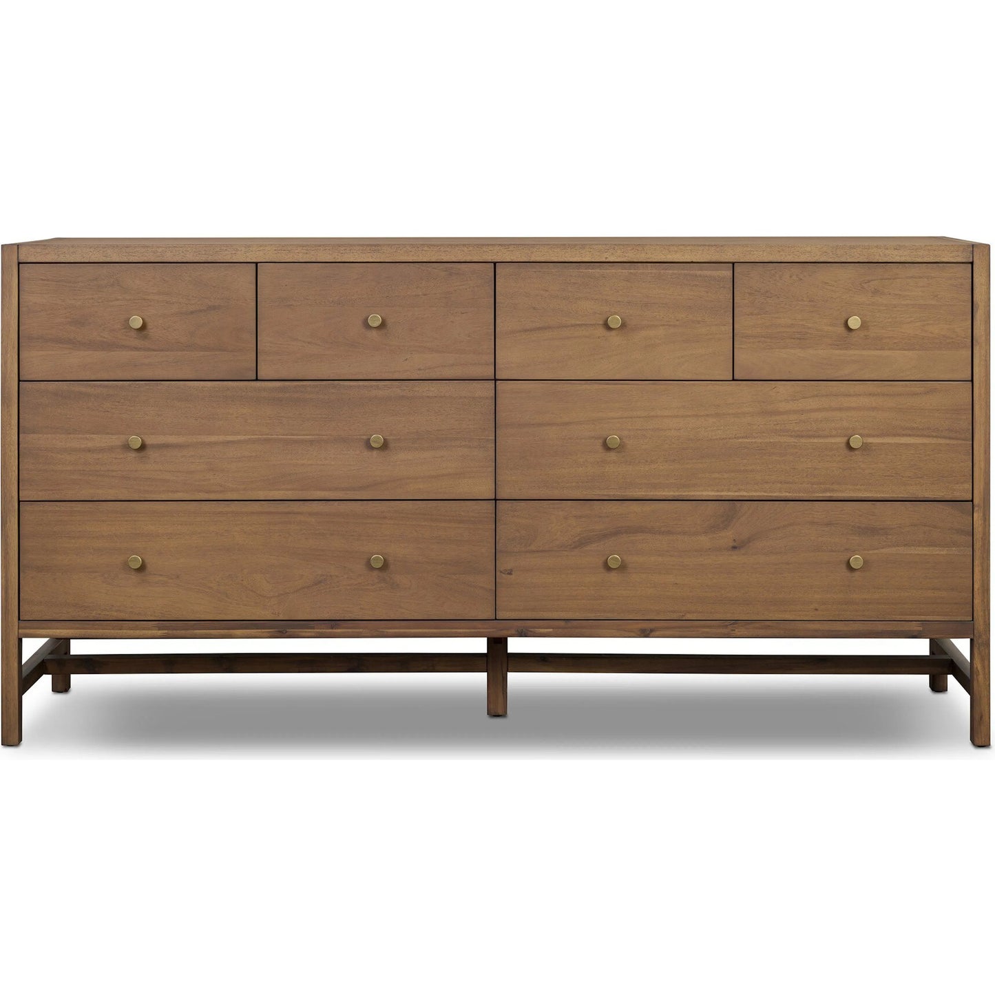 002 SI-2531705 | Additional Silo | Sullivan 8 Drawer Dresser by Four Hands in saddle tan veneer. Made from acacia veneer, solid acacia in a unique style.