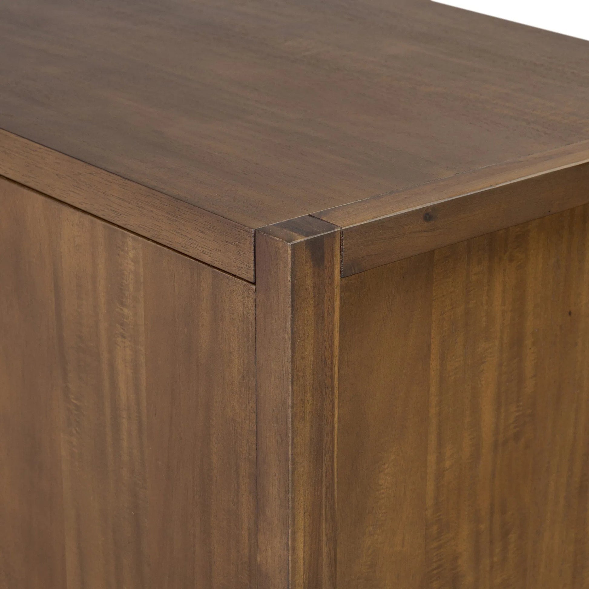 Sullivan Chest by Four Hands in saddle tan veneer. Made from acacia veneer, solid acacia in a unique style.